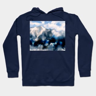 Blue Abstract Expressionism Hoodie